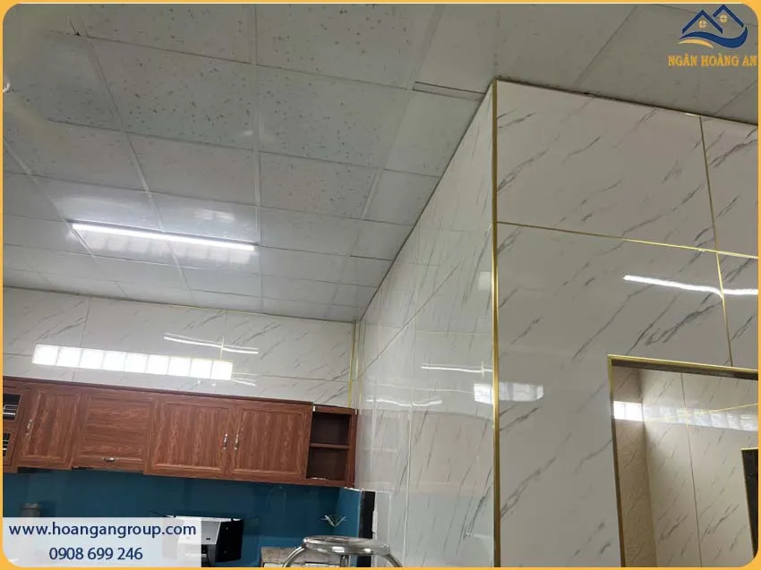 Ốp Tường Tấm PVC Giả Đá Kosmos Thi Công Nhanh, Có Độ Bền Cao